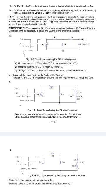 Solved EXPERIMENT 11 STEP RESPONSE TO RC AND RL CIRCUITS | Chegg.com