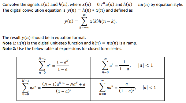 Solved Convolve The Signals 𝑥 𝑛 And ℎ 𝑛 Where 𝑥 𝑛 Chegg Com
