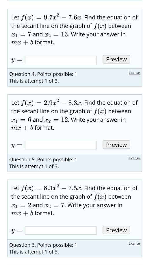 Solved Let F X 9 7x2 7 6x Find The Equation Of The