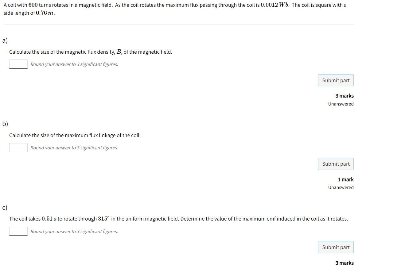 Solved A coil with 600 turns rotates in a magnetic field. As | Chegg.com