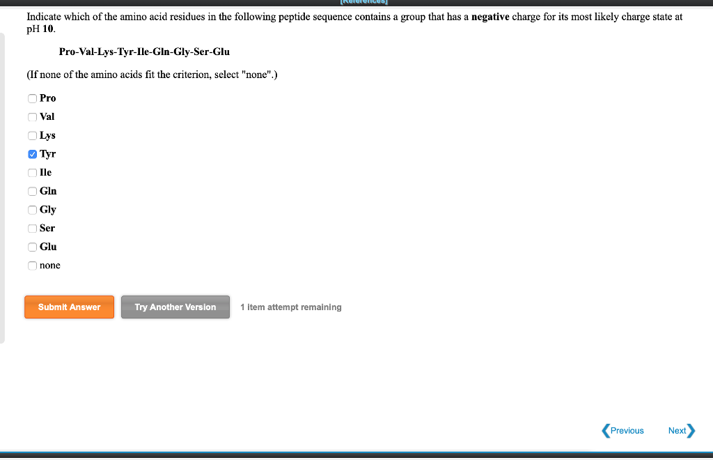 Solved Indicate which of the amino acid residues in the | Chegg.com