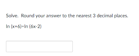 Solved Solve. Round your answer to the nearest 3 decimal | Chegg.com