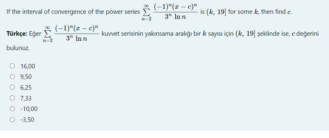 Solved If The Interval Of Convergence Of The Power Series Chegg Com