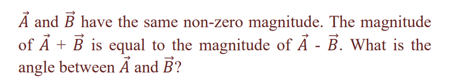 Solved A And B Have The Same Non-zero Magnitude. The | Chegg.com