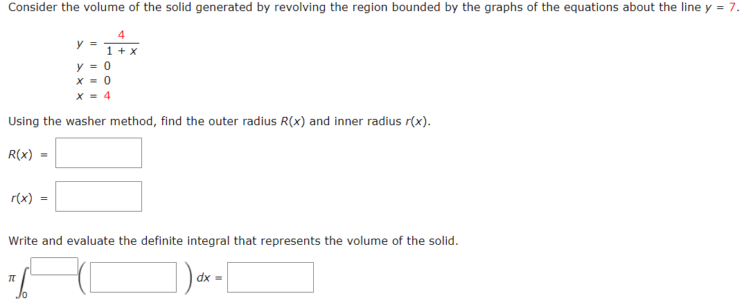 Solved Consider the volume of the solid generated by | Chegg.com