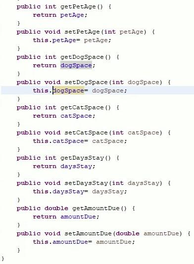 Solved I have a class labeled pet in java that goes as | Chegg.com