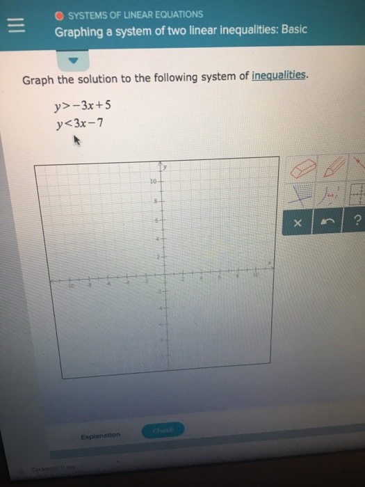 graphing systems of linear equations and inequalities