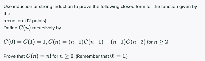 Solved Use Induction Or Strong Induction To Prove The | Chegg.com