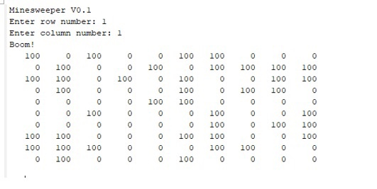 Solved Task 3 - Minesweeper v0.1 As a warmup for Programming | Chegg.com