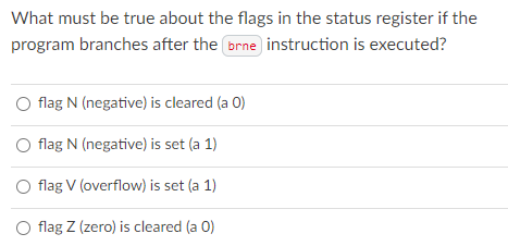 Solved What must be true about the flags in the status | Chegg.com
