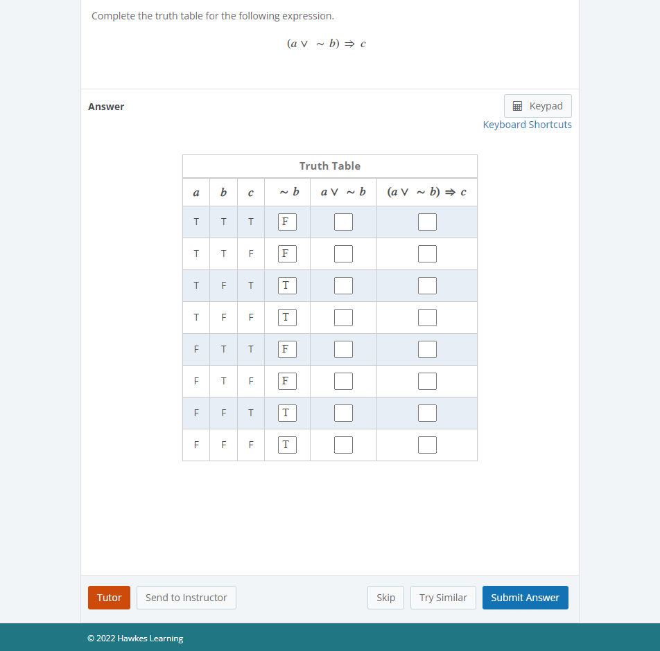 Solved Complete the truth table for the following | Chegg.com