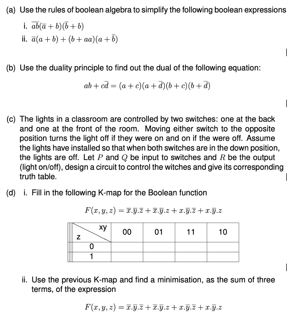 boolean algebra rules