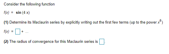 Solved Consider the following function f(x) = sin(4x) (1) | Chegg.com