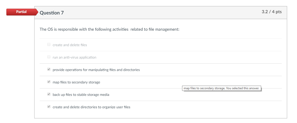 mapping files onto secondary storage