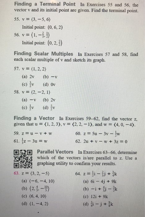 Solved Finding a Terminal Point In Exercises $5 and 56, the | Chegg.com