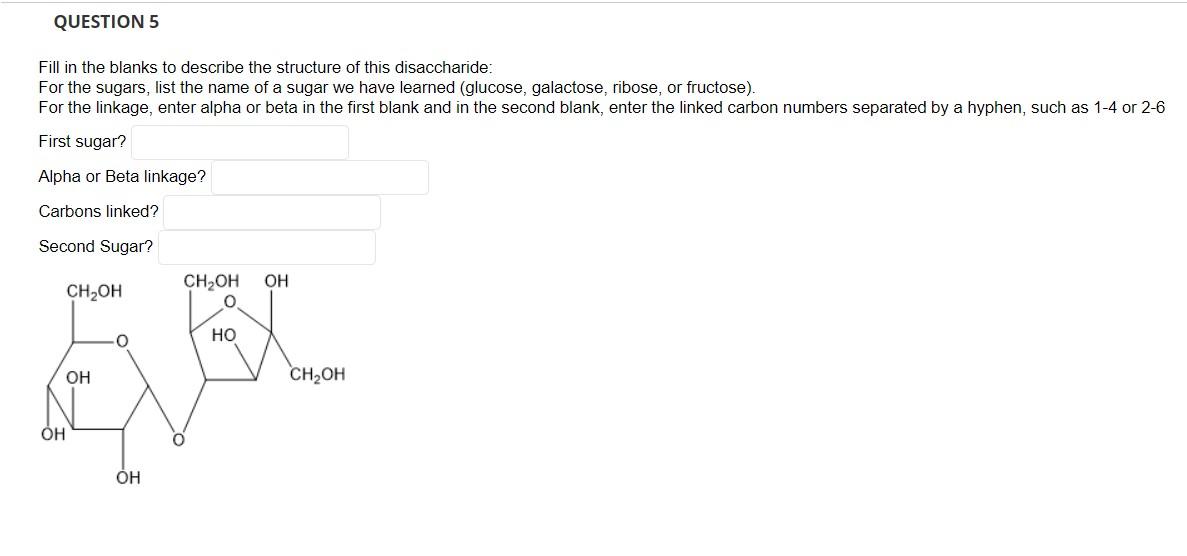 Solved Which of these apply to Lactose? (check all that