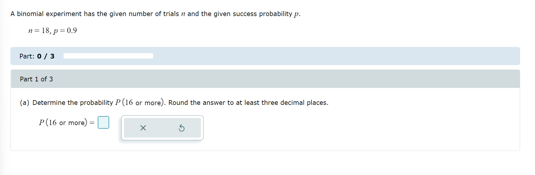 Solved A binomial experiment has the given number of trials | Chegg.com