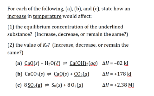 Solved How would you change the volume of each of the | Chegg.com