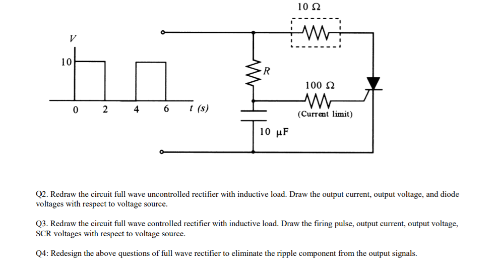 Solved Q1: Figure 49 shows an SCR used in a circuit to Circuit Diagram