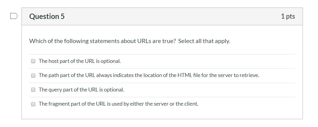 Which Of The Following Is True Of Compressed Urls www.chegg.com