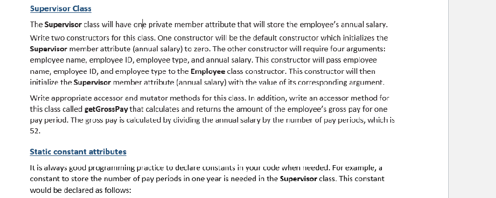 Solved Emplovee Class Ihe private member attributes of the | Chegg.com