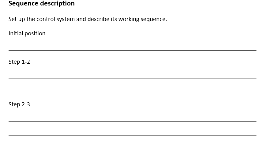 Solved Sequence description Set up the control system and | Chegg.com