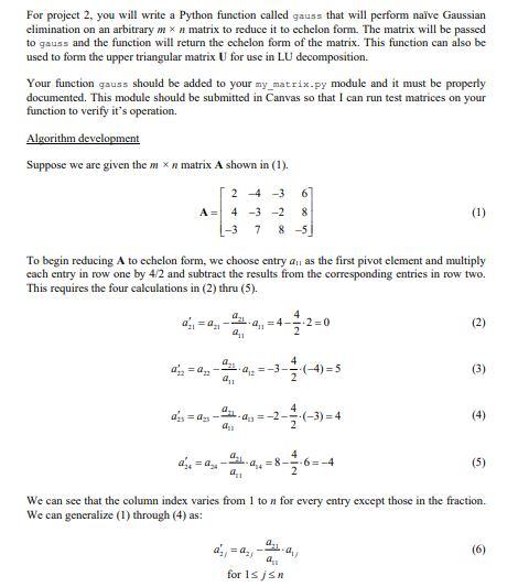 For project 2, you will write a Python function | Chegg.com