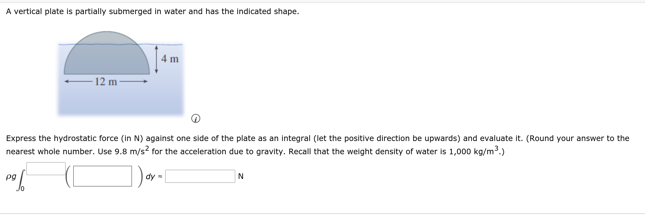 solved-a-vertical-plate-is-partially-submerged-in-water-and-chegg