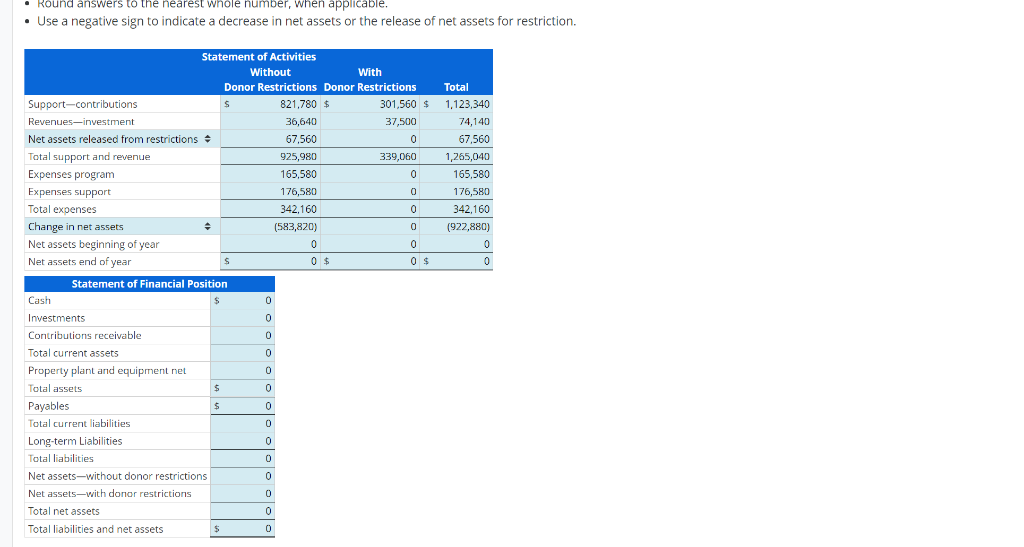 Solved Preparation of financial statements for a | Chegg.com