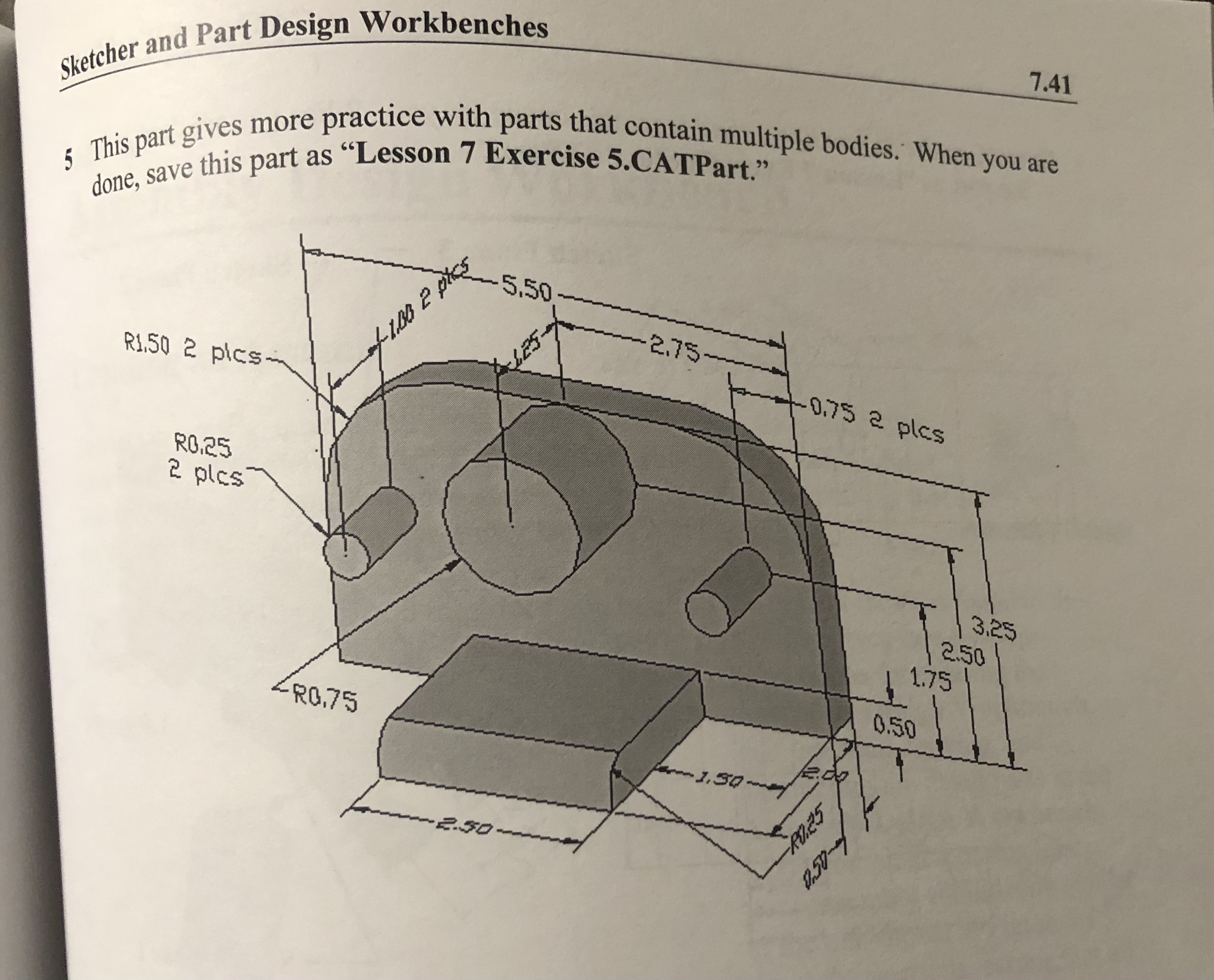 Solved CATIA V5 Workbook 8.38 4 Insert the “Lesson 7 | Chegg.com