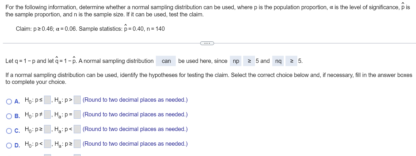 Solved For the following information, determine whether a | Chegg.com