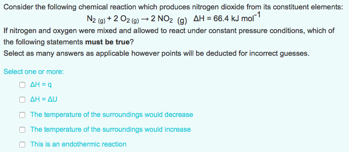 Solved Consider the following chemical reaction which | Chegg.com