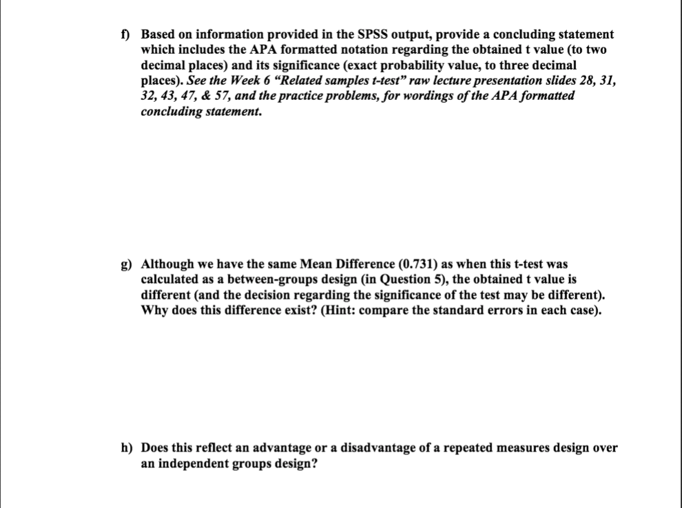 Solved Presented below are the results from an SPSS analysis | Chegg.com