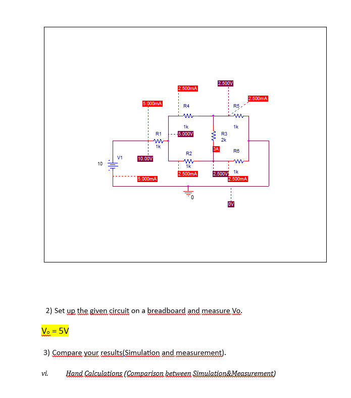 2) Set Up The Given Circuit On A Breadboard And | Chegg.com