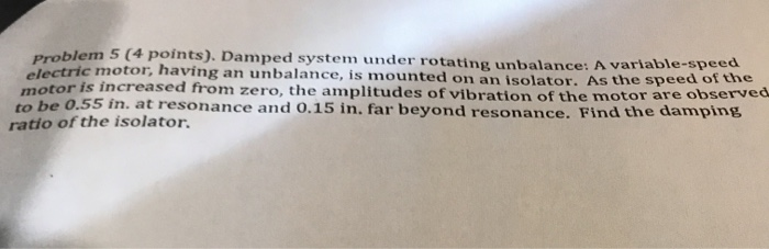 Solved Problem 5 4 Points Damped System Under Rotating