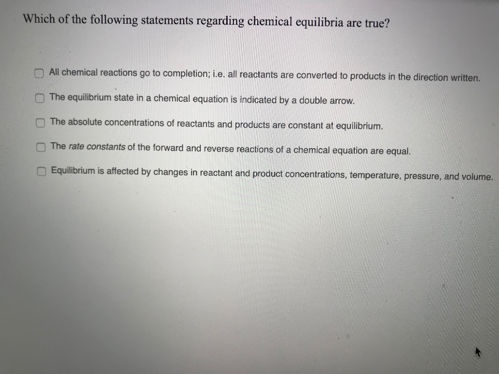 Which Of The Following Statements Are Accurate Regarding Supplies Solved Which of the following statements regarding chemical | Chegg.com