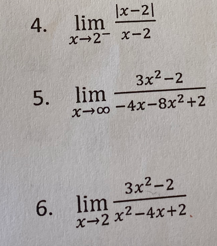 lim 2x 2 5x 3 x 2 6x 3