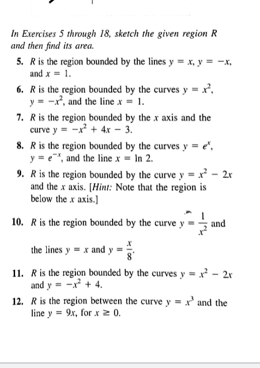 Solved 5. R Is The Region Bounded By The Lines Y=x,y=−x, And 