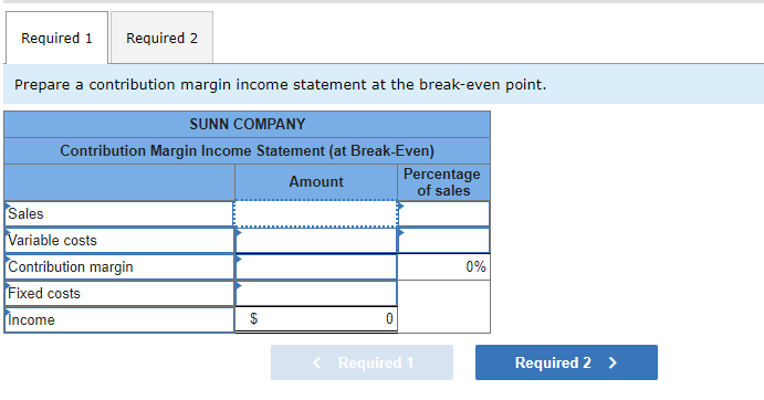 Solved Exercise 5-10 (Algo) Income reporting and break-even