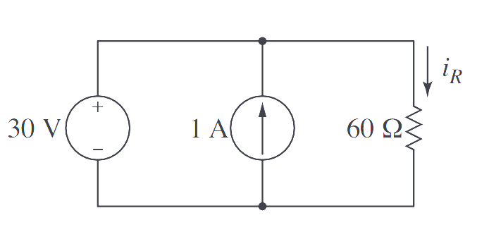 Solved iR + 30 V 1 Al ( 60 ΩΣ T 1. The following questions | Chegg.com