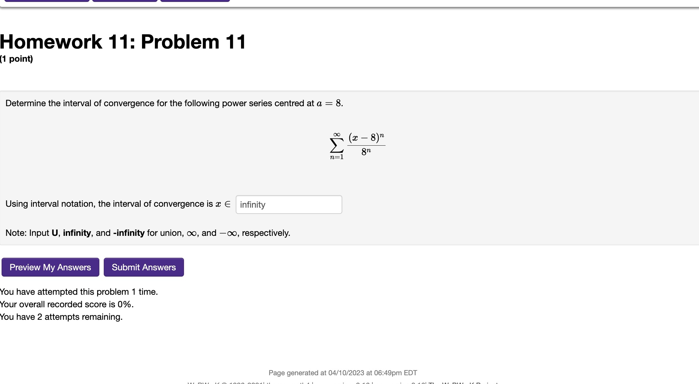 Solved Homework 11: Problem 11 (1 point) Determine the | Chegg.com