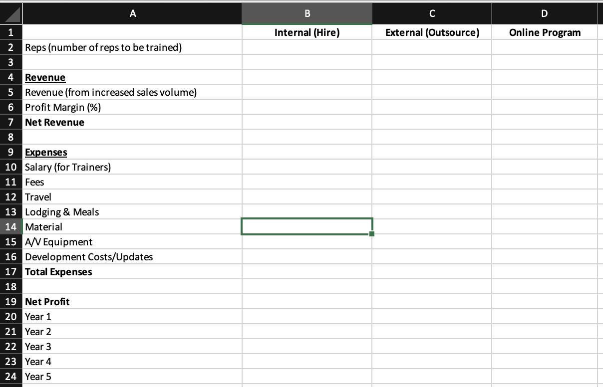 Swafford Sales Training Options (Case Study) The