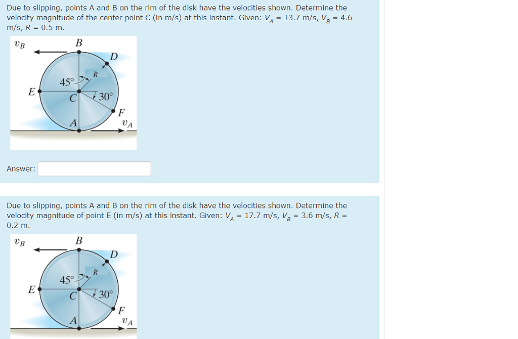 Solved Due to slipping, points A and B on the rim of the | Chegg.com