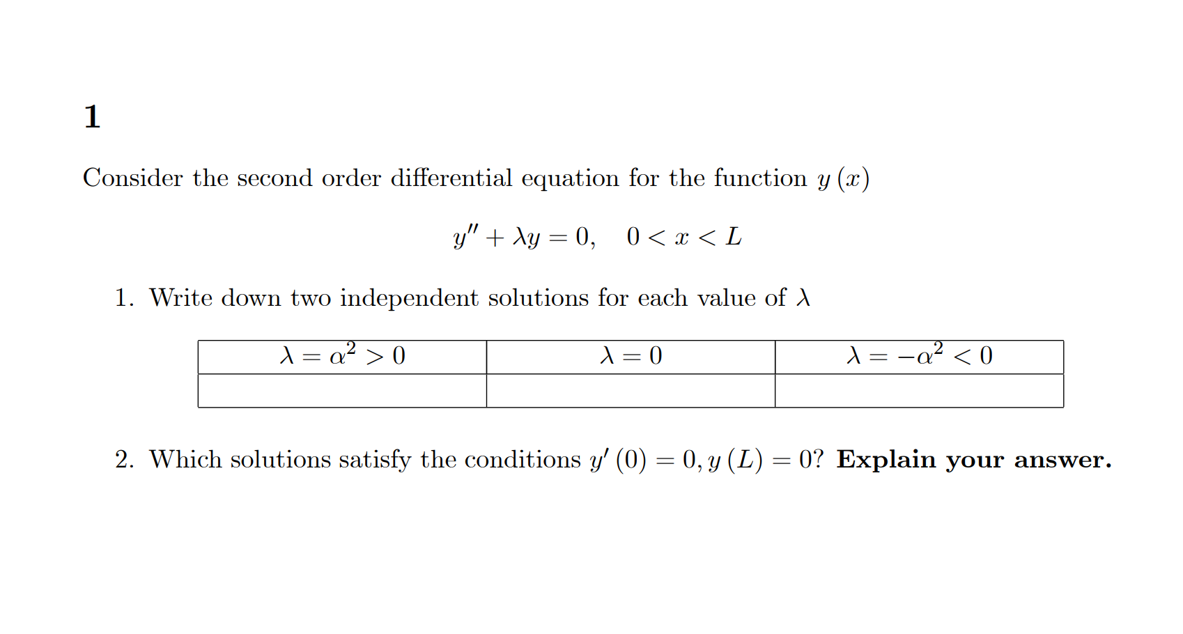 Solved Consider the second order differential equation for | Chegg.com