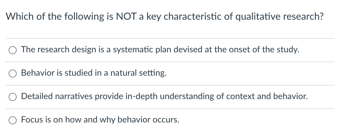 Solved Which of the following is NOT a key characteristic of | Chegg.com
