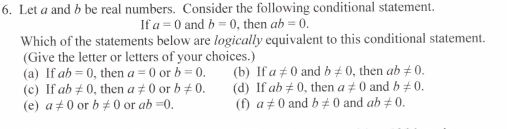 Solved 6. Let A And B Be Real Numbers. Consider The | Chegg.com