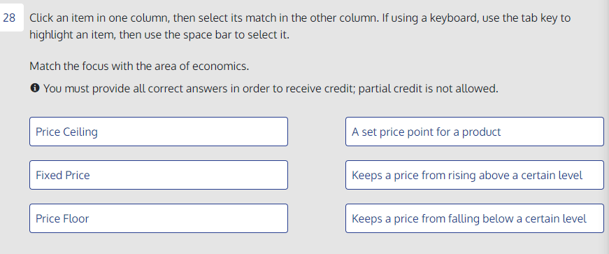 Solved 28 Click an item in one column, then select its match | Chegg.com
