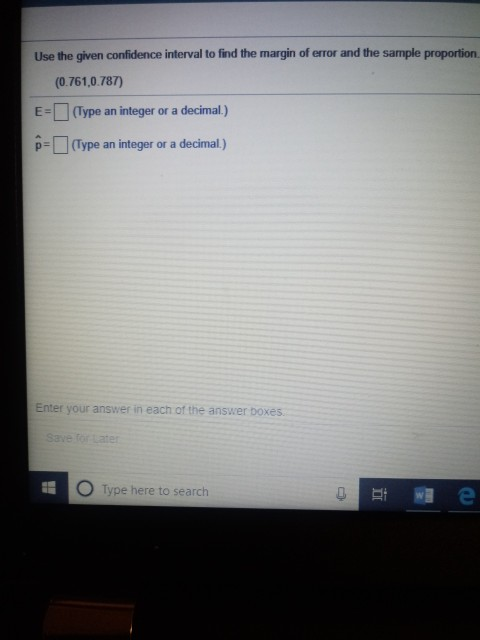 Solved Use the given confidence interval to find the margin | Chegg.com