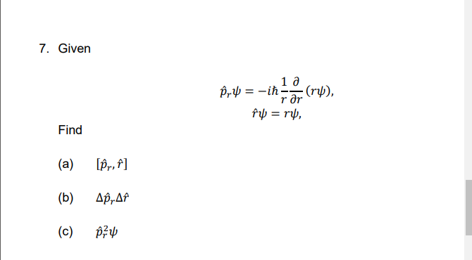 7 Given 1 A O 4 Iħ Ry Rar Fy Ry Find A Chegg Com