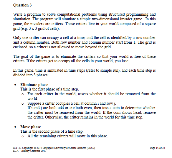 Question 3 Write a program to solve computational | Chegg.com